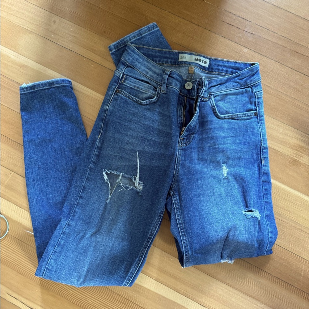 Topshop moto ripped jeans